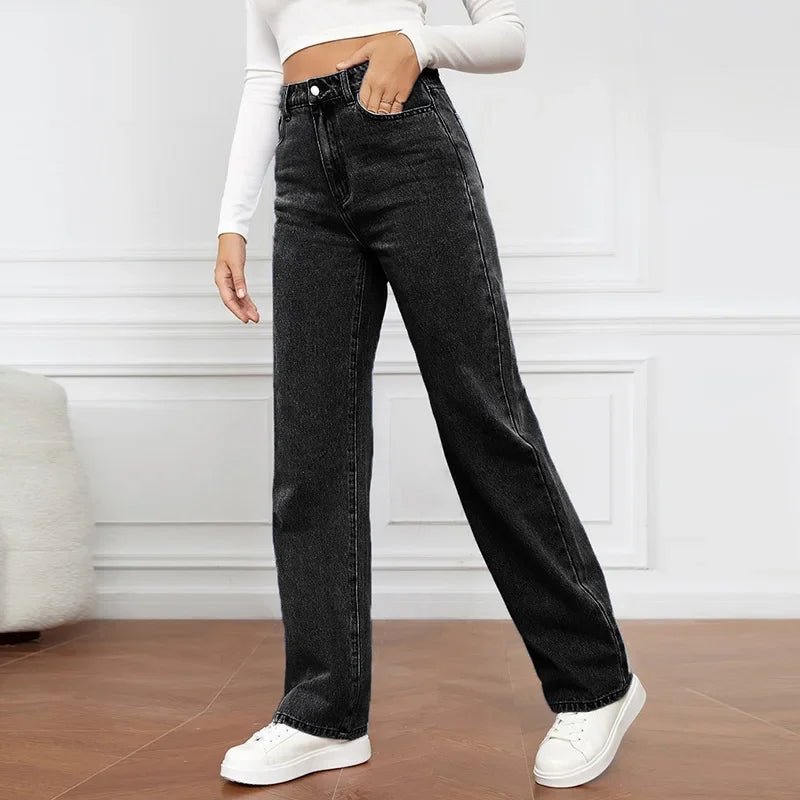 ג'ינס רחב גבוה לנשים "Casual Comfort" - Milu