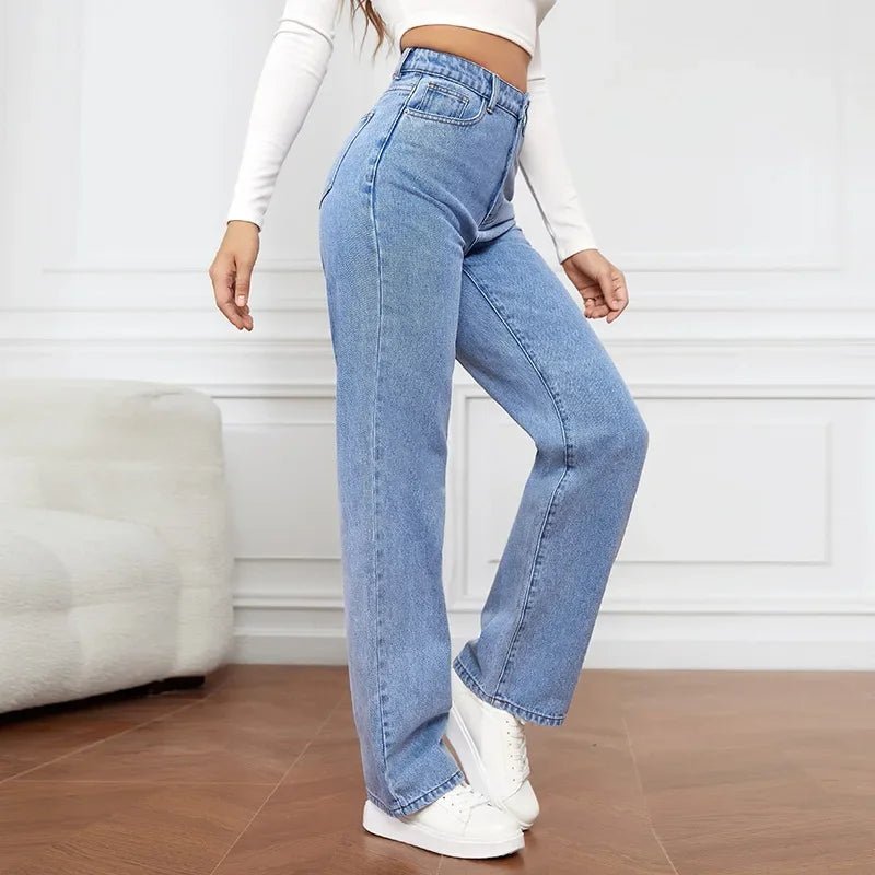 ג'ינס רחב גבוה לנשים "Casual Comfort" - Milu