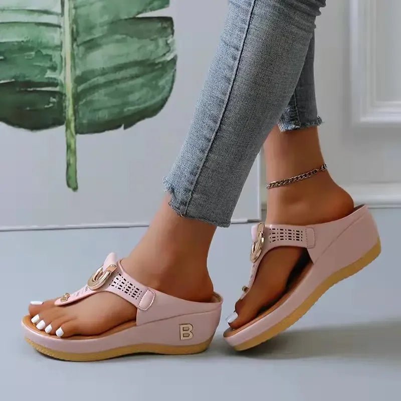 סנדלי פלטפורמה לנשים עם עקב wedge פתוחים לקיץ – דגם סופיה, מידות 35–43

