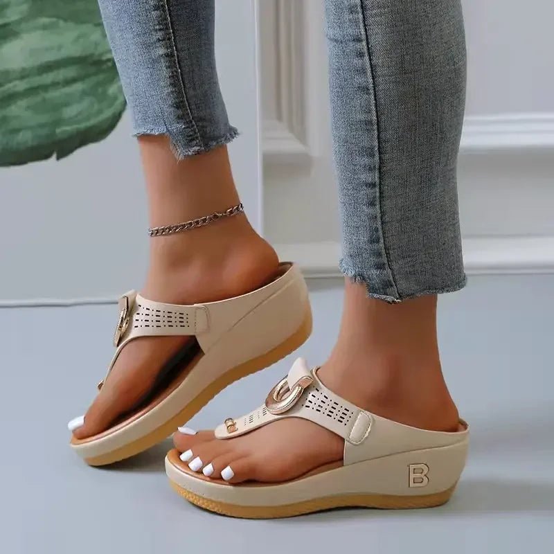 סנדלי פלטפורמה לנשים עם עקב wedge פתוחים לקיץ – דגם סופיה, מידות 35–43

