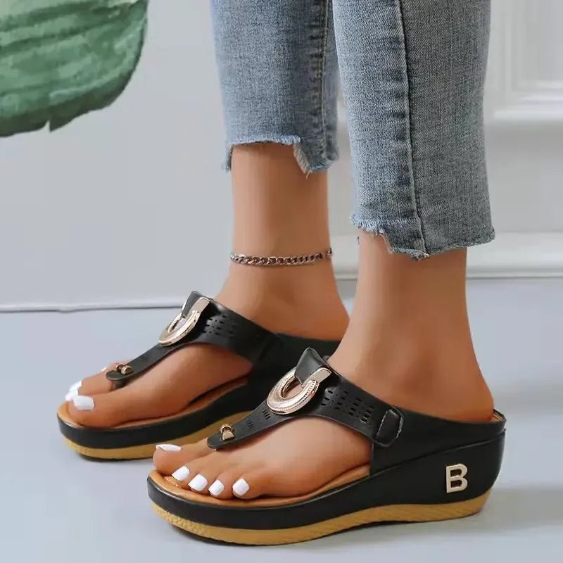 סנדלי פלטפורמה לנשים עם עקב wedge פתוחים לקיץ – דגם סופיה, מידות 35–43

