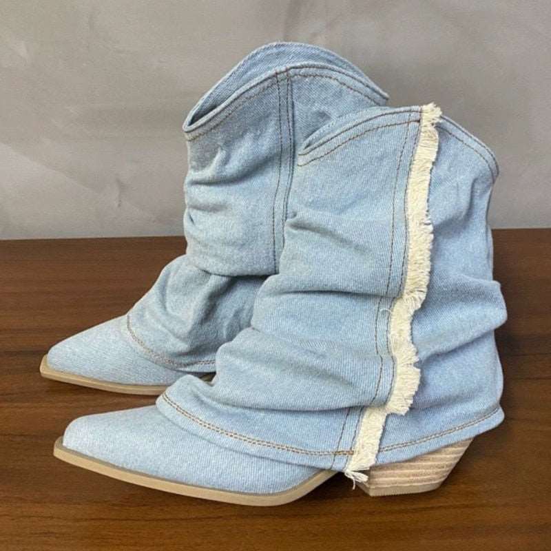 מגפיים אלגנטיים לנשים בלוק טרנדי
